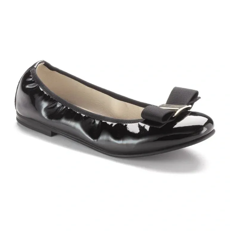 1067 - Black Patent Leather Flats for Girl by London Kids