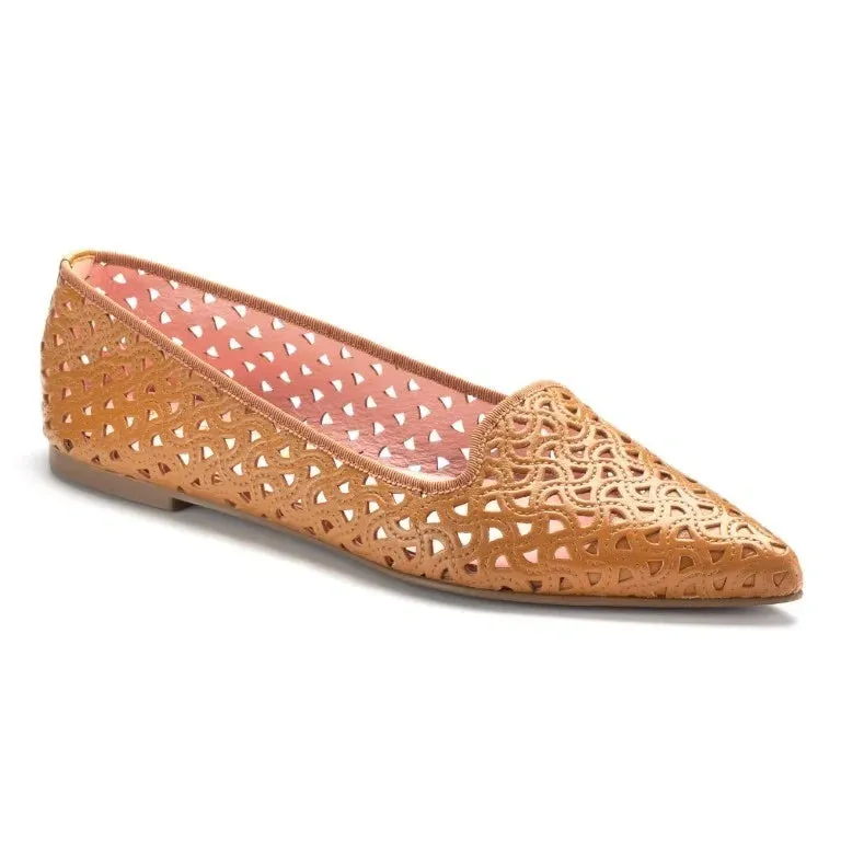 49475 - Tan Soft Leather Flats for Teen/Women by Pretty Ballerinas