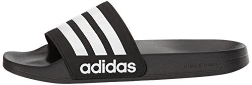 adidas Men's Adilette Shower Slides, Black/White/White, 13