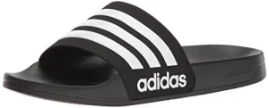 adidas Men's Adilette Shower Slides, Black/White/White, 13