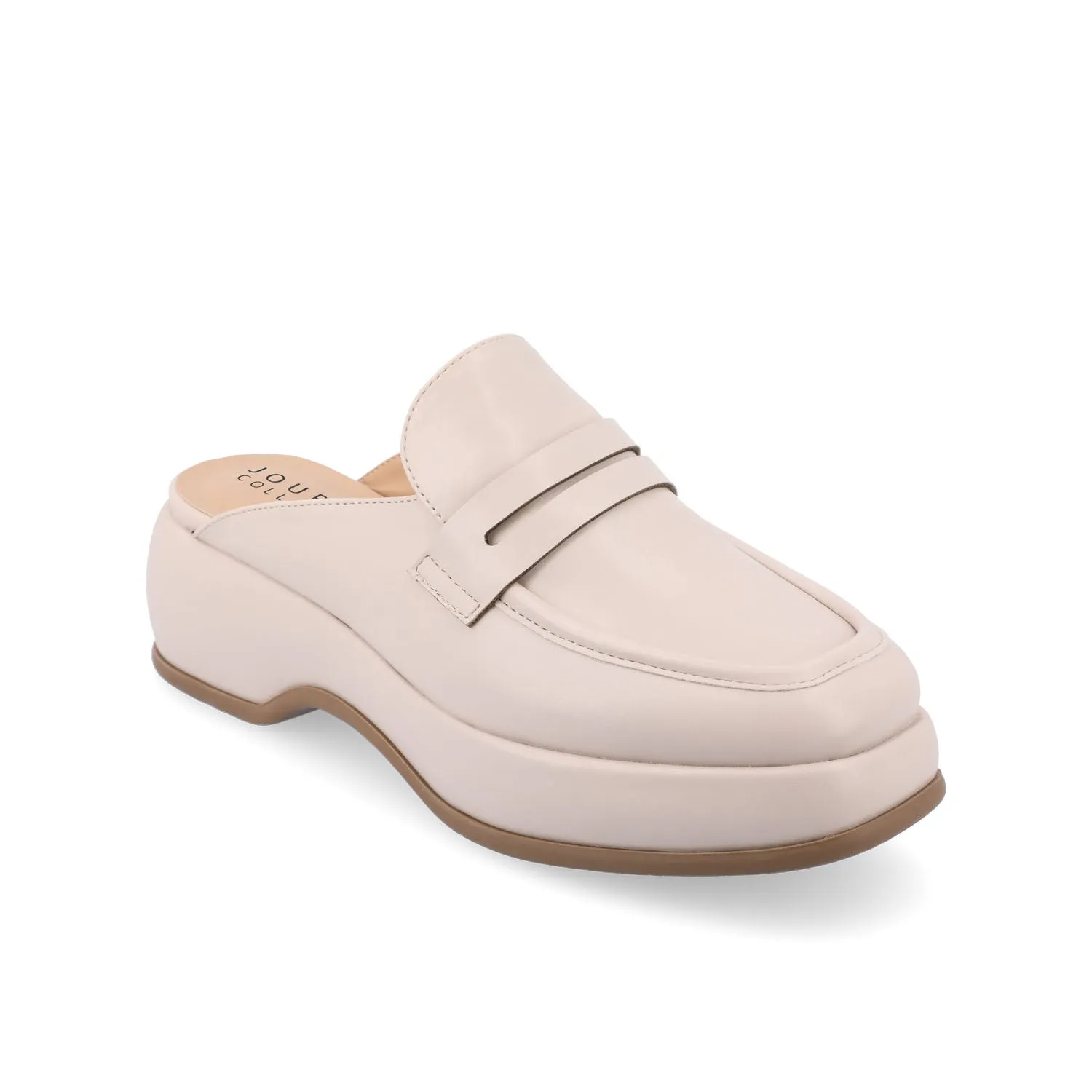 ANTONINA  MULED FLATS IN FAUX LEATHER