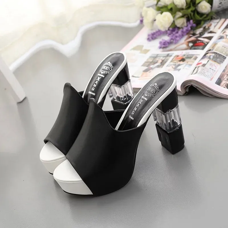 Block high heel platform sandals - Women's shoes