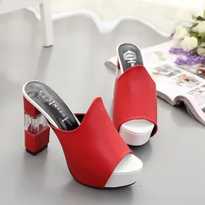 Block high heel platform sandals - Women's shoes