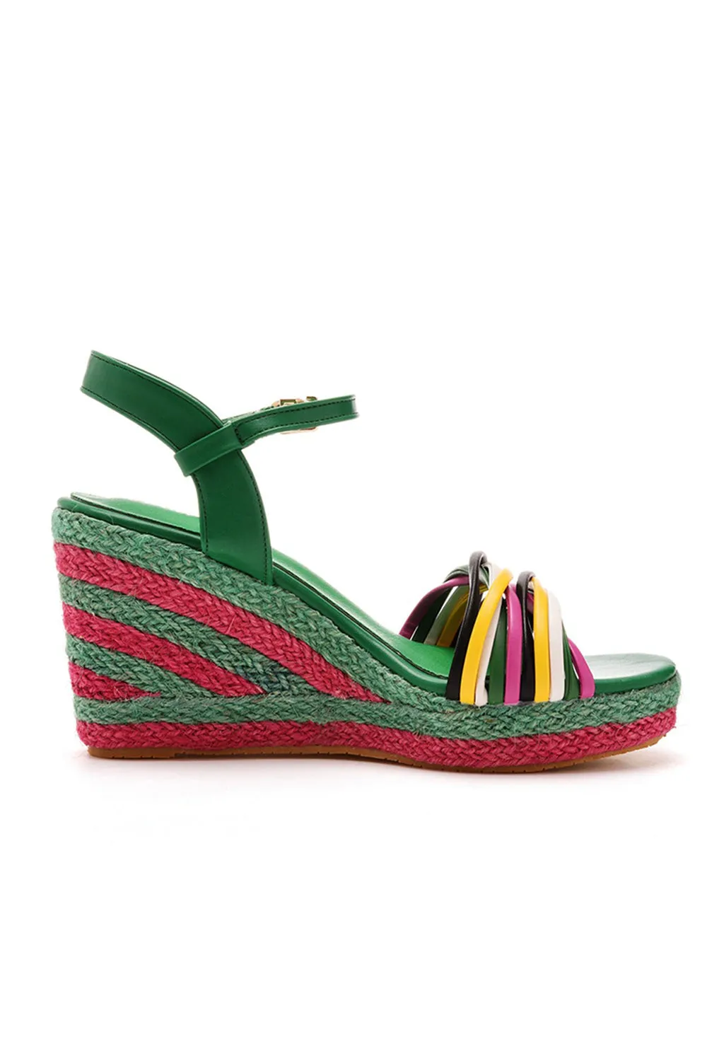 Bohemian Open Toe Platform Sandals Woven Straw Wedges