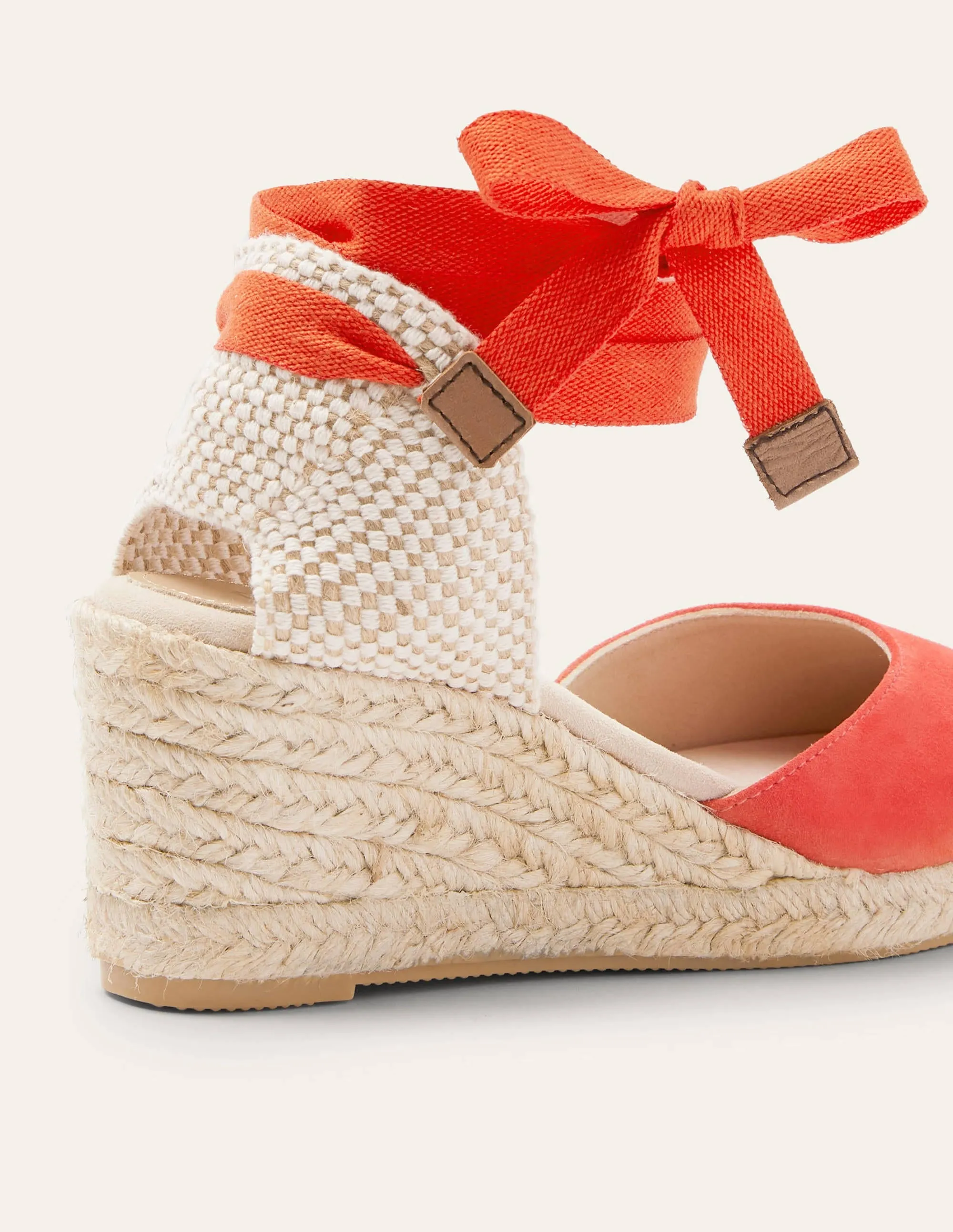 Cassie Espadrille Wedge-Cherry Red