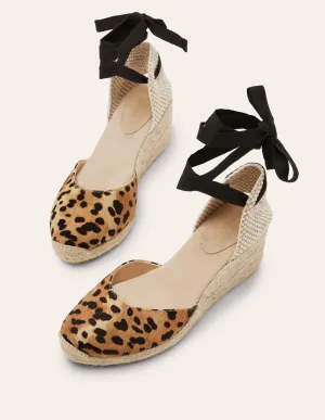 Cassie Espadrille Wedge-Neutral Leopard