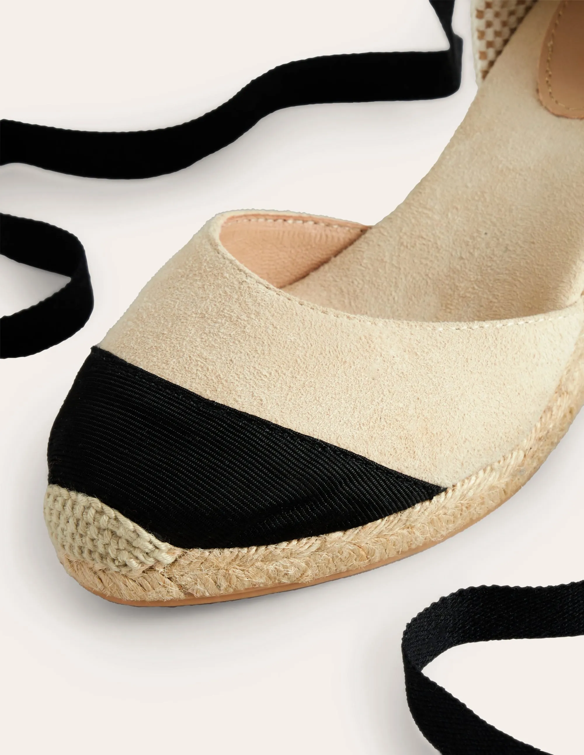 Cassie Espadrille Wedge-Oatmeal/ Black