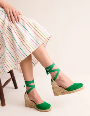 Cassie Espadrille Wedge-Sapling Green