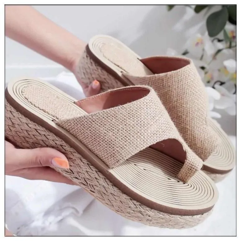 Chicvane Clip Toe Espadrille Shoes Wedge Sandals