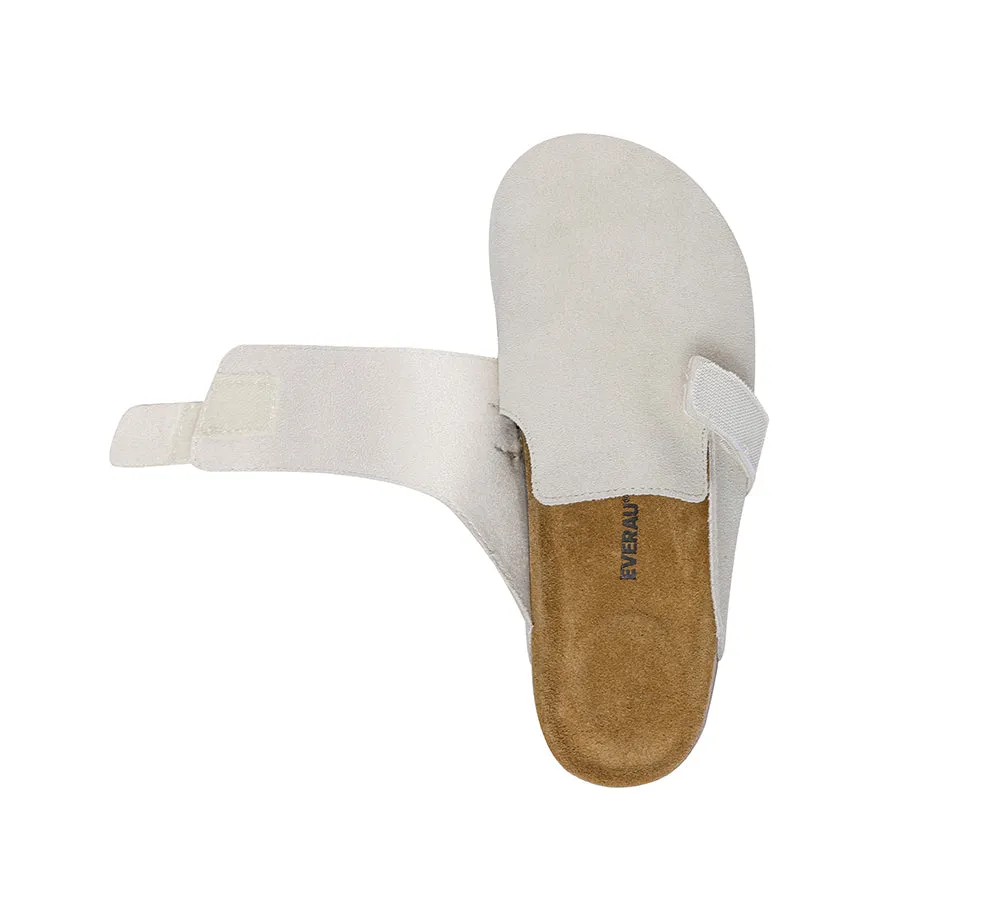 Double Adjustable Strap Embossed Slip-on Summer Flat Clog Slides Skyler