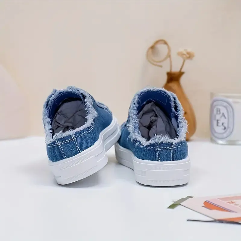 ELARA™ TRENDY ROUND TOE SLIP-ON CANVAS SHOES