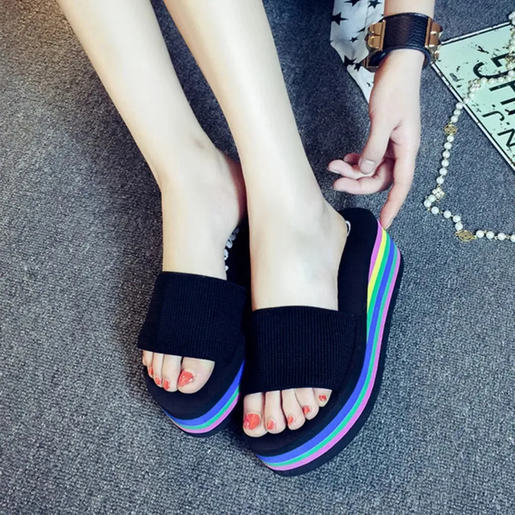 Elevated Open Toe Wedge Sandals for Women