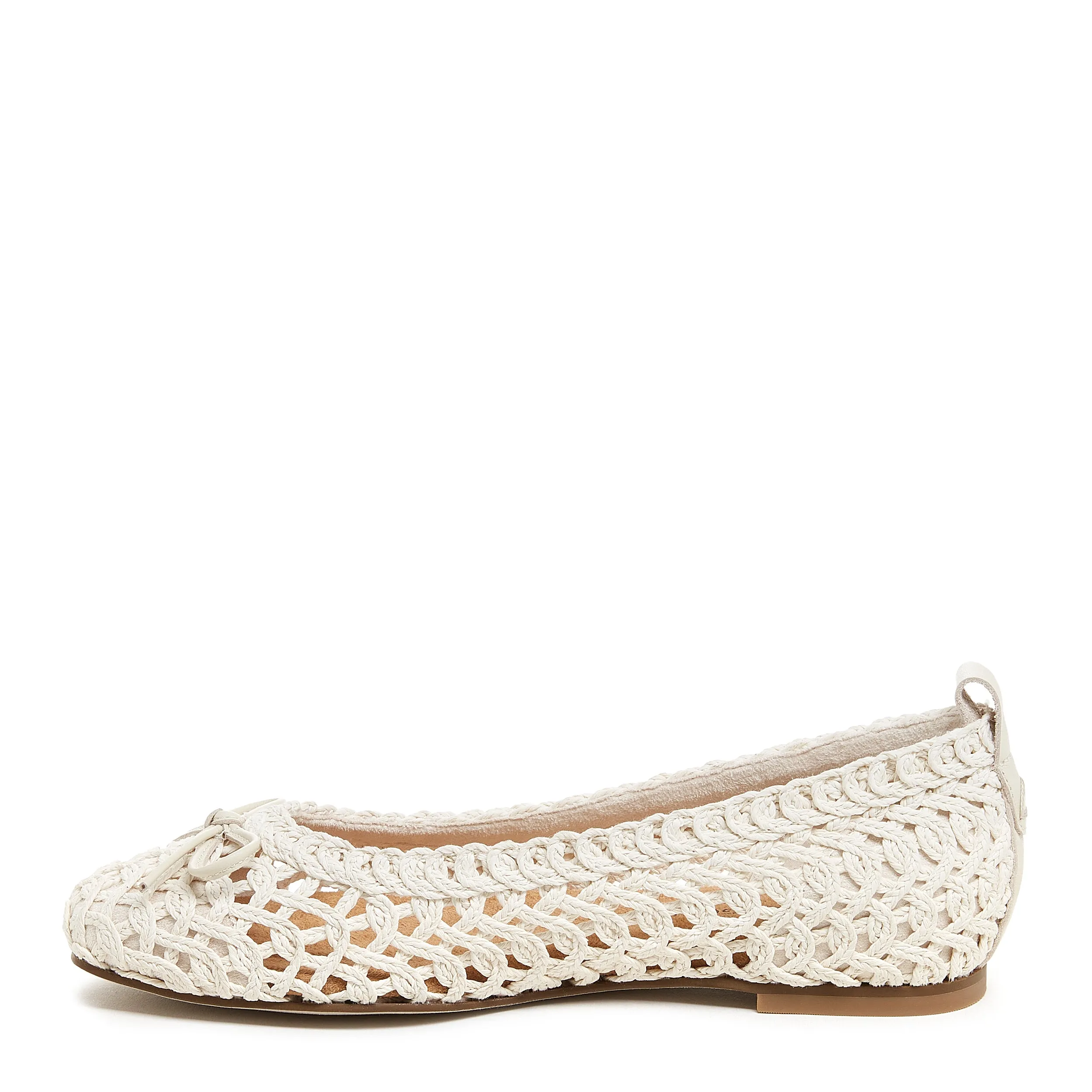 Frankie Ivory Crochet Ballet Flats