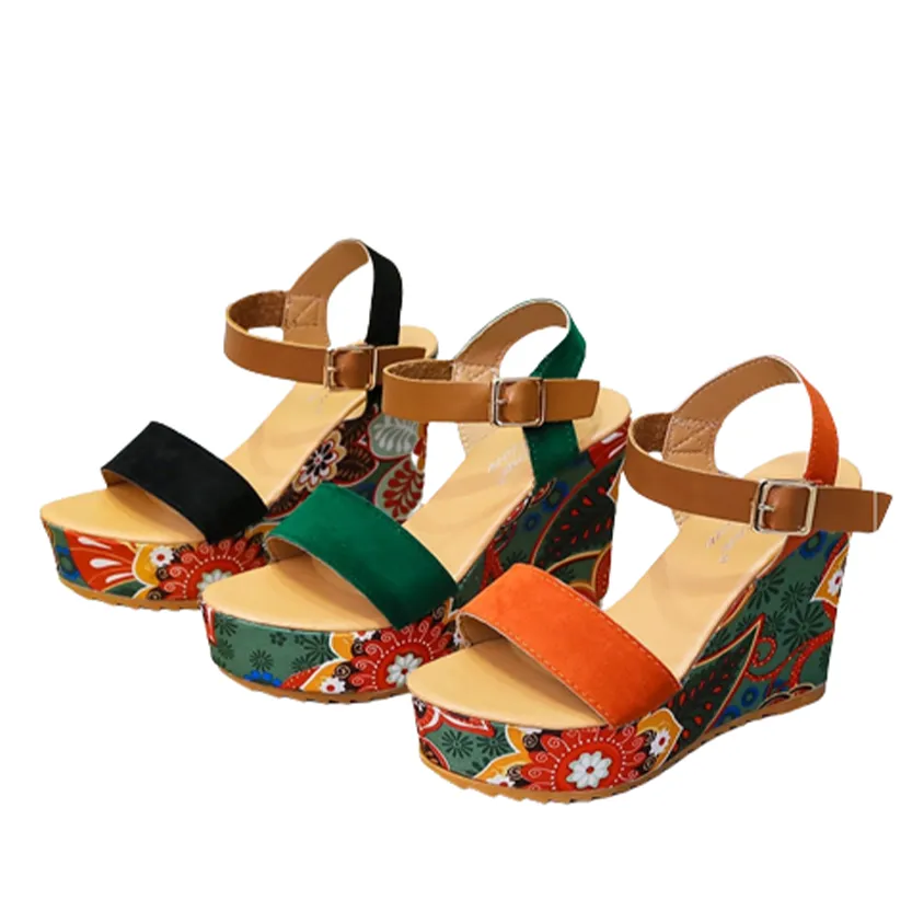 Funki Buys | Shoes | Women's Floral Platform Wedge Sandals