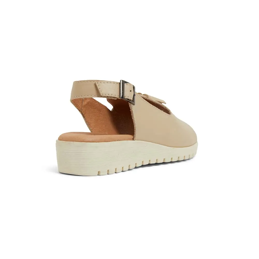 Gilmore Sandal in Nude Leather