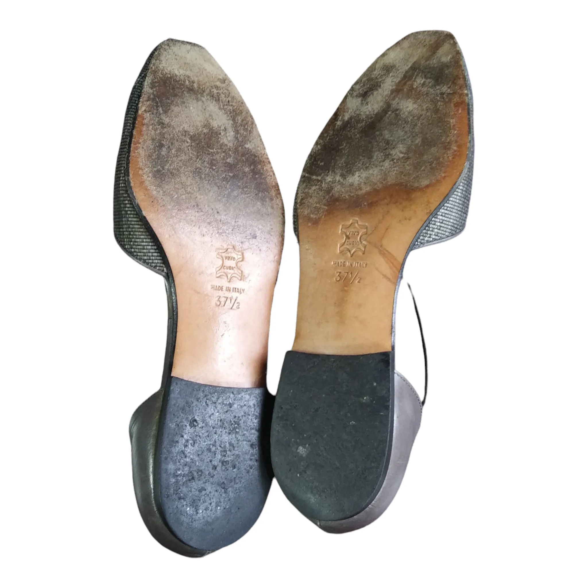 Giorgio Armani Silk Pointy Toe D' Orsay  Flats