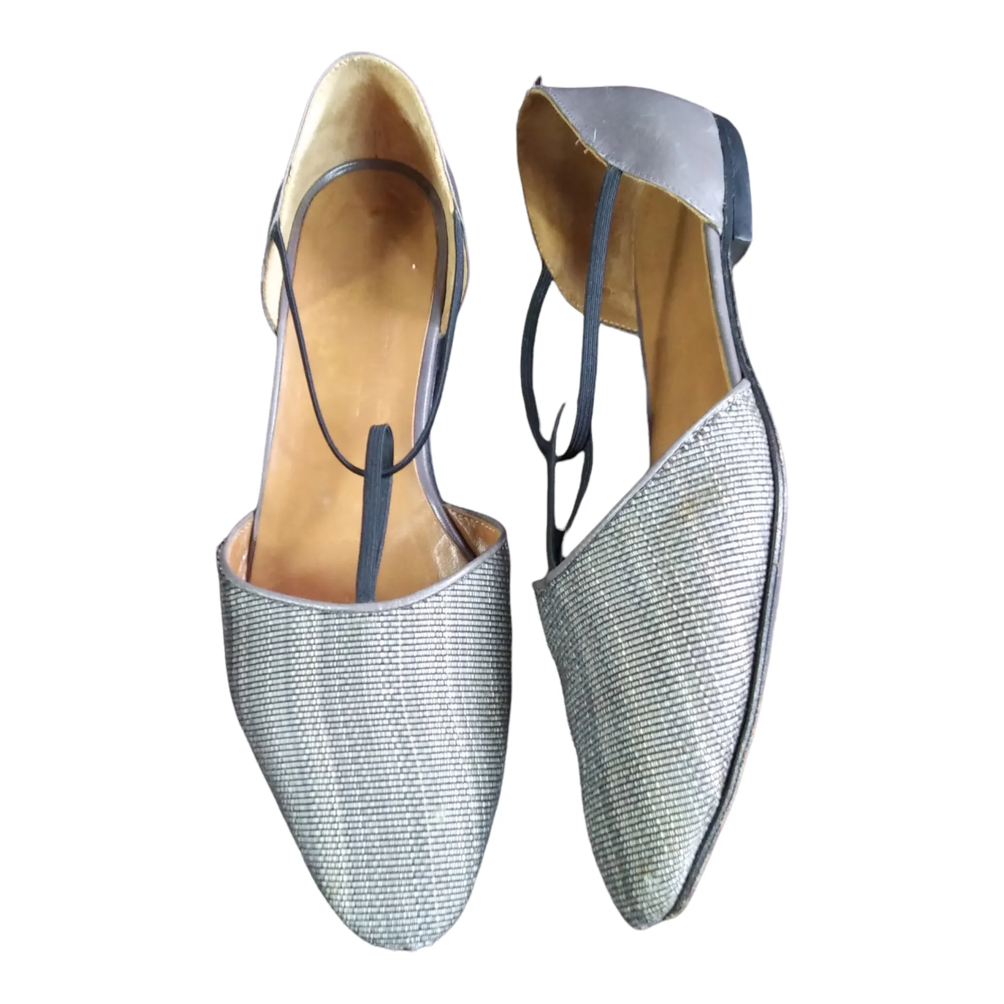 Giorgio Armani Silk Pointy Toe D' Orsay  Flats