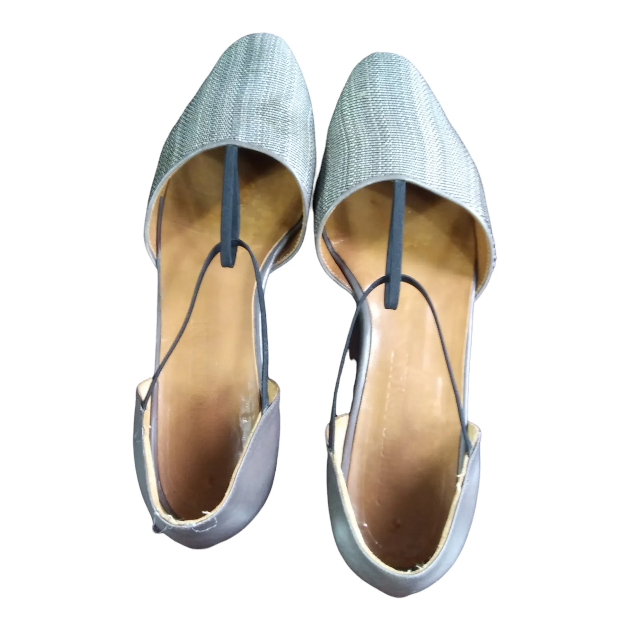 Giorgio Armani Silk Pointy Toe D' Orsay  Flats