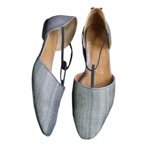 Giorgio Armani Silk Pointy Toe D' Orsay  Flats