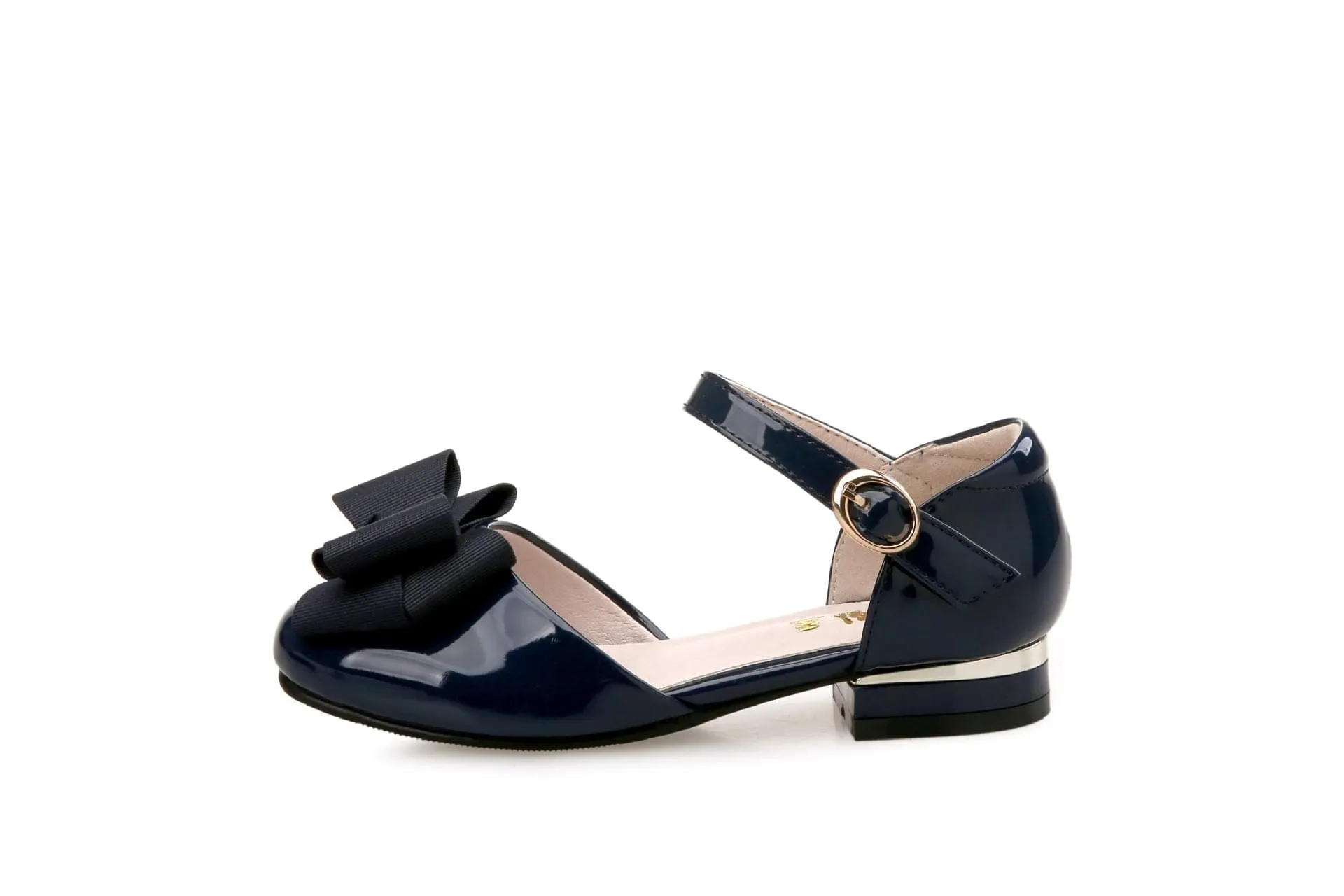 Girl's Hollow Velcro Patent Leather Sandal - GlamzLife