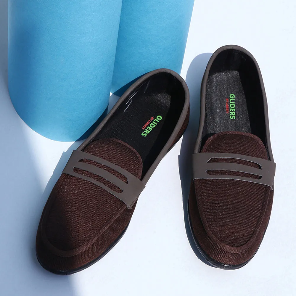 Gliders Brown Casual Slip on Shoes For Men EXCITOR By Liberty