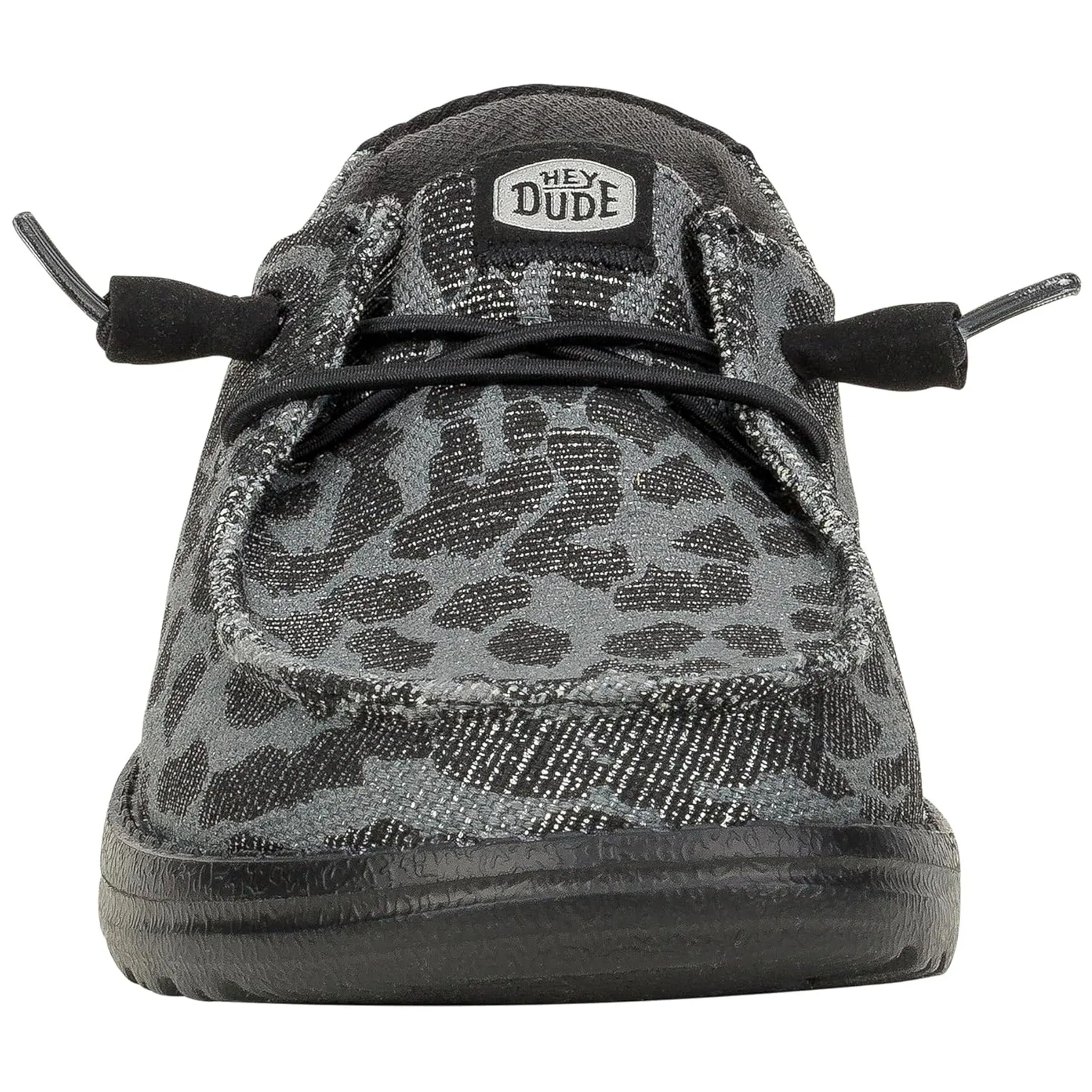 Hey Dude Women's Wendy Leopard Sparkle Black Shoes