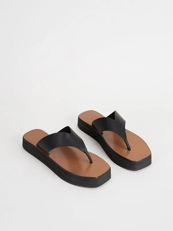 Melitto Black Platform Sandals