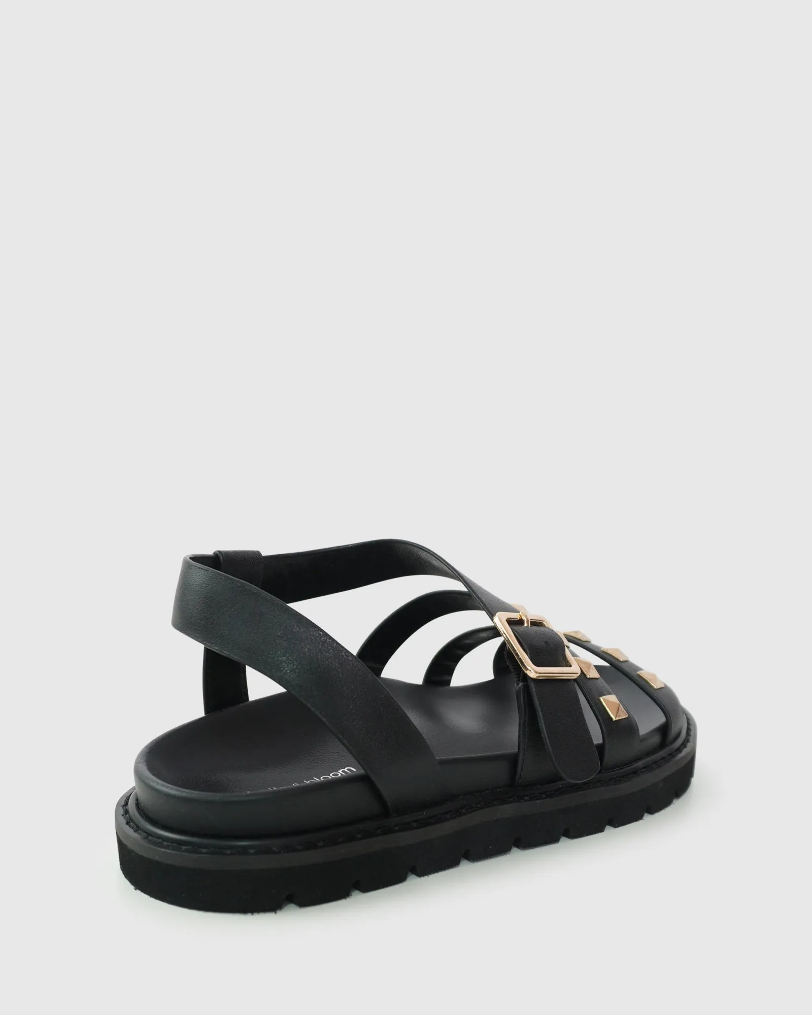 Morning Mood Chunky Stud Sandal - Black