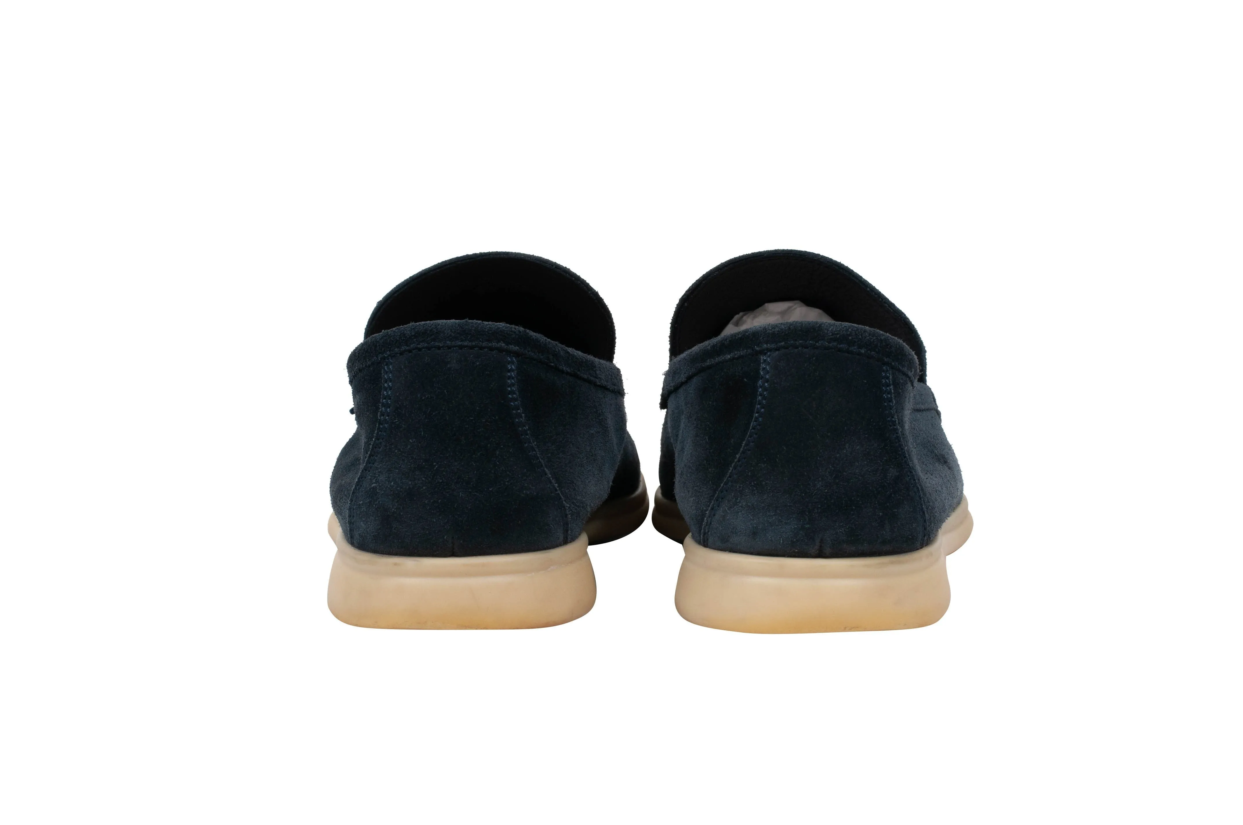 Navy Blue Suede Summer Walk Slip Ons