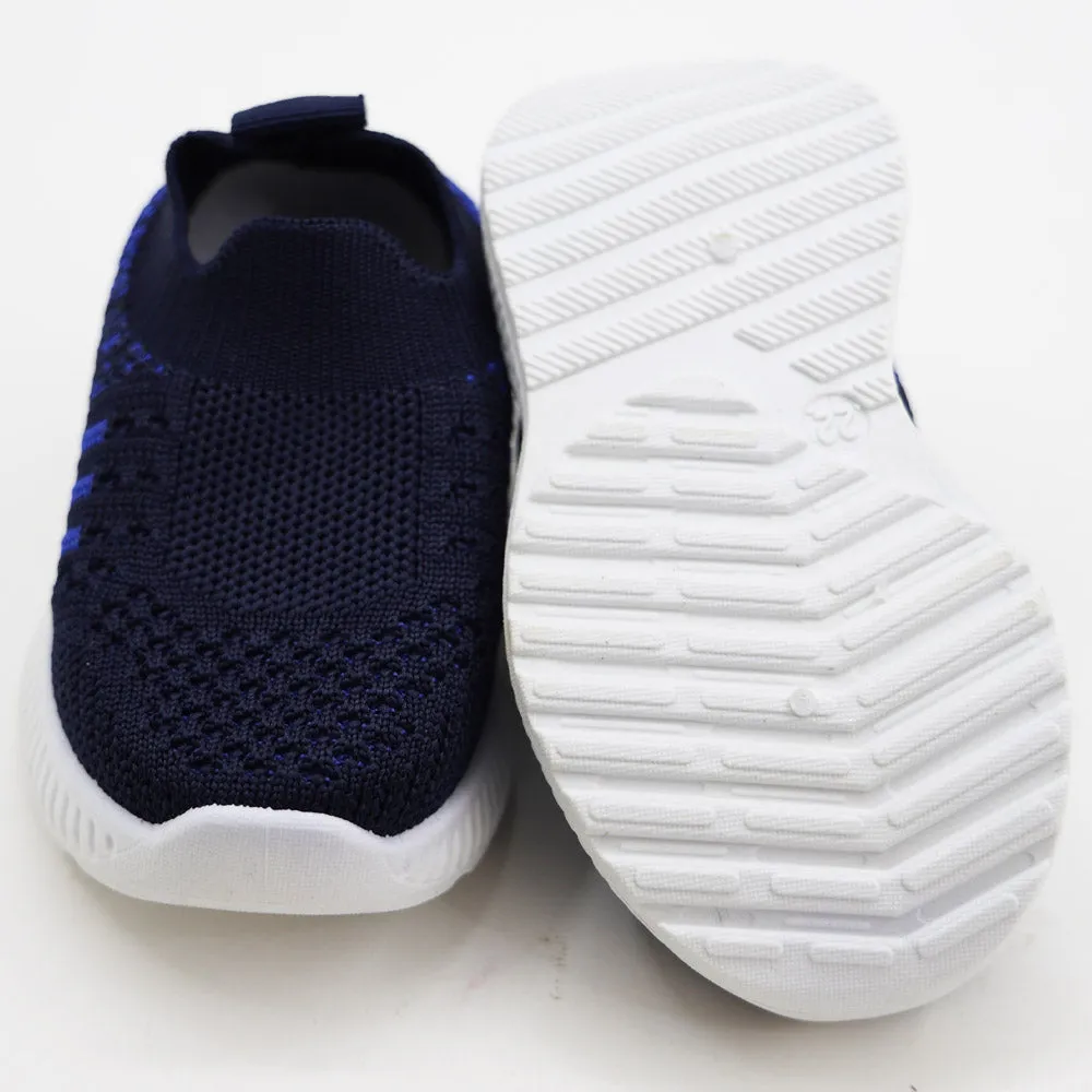 Navy Mesh Slip On Sneakers