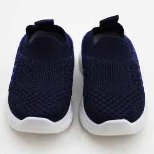 Navy Mesh Slip On Sneakers