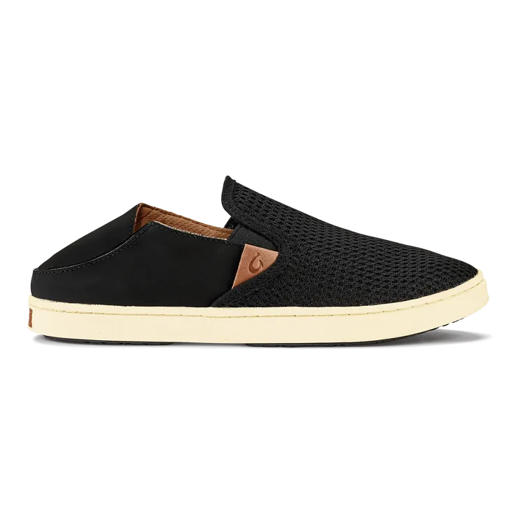 OluKai Women's Pehuea Slip Ons- Black