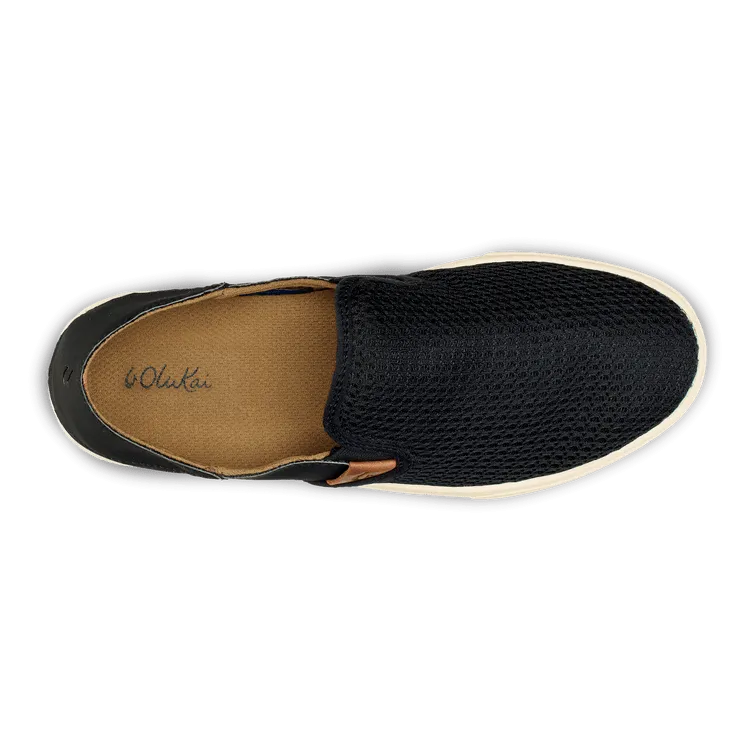 OluKai Women's Pehuea Slip Ons- Black