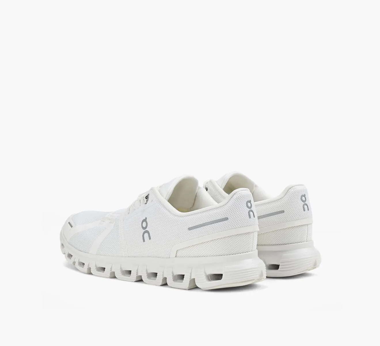 On Cloud Men's Cloud 6 Running Shoes- All White