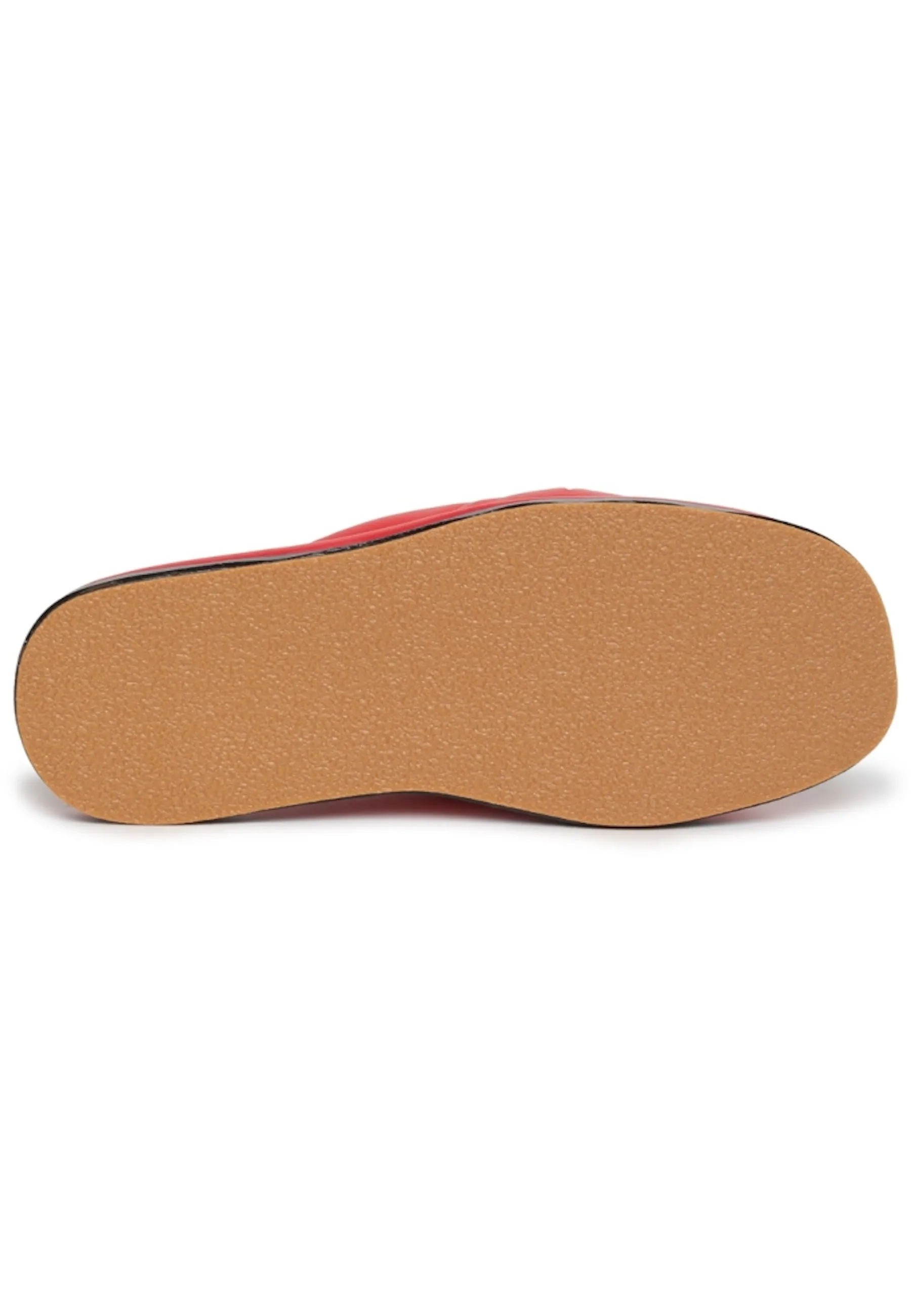 Open Toe Flat Sole Sandals - Red