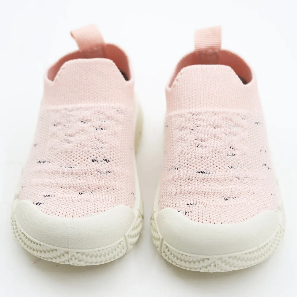 Pink Mesh Slip On Sneakers