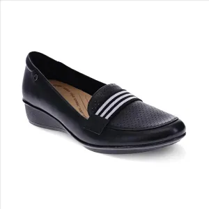 Revere Monte Carlo Women's Orthotic Wedge Shoes In Black