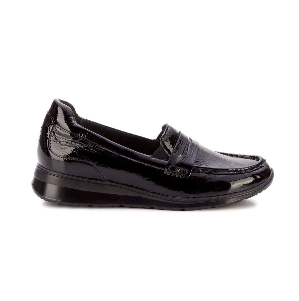 Ros Hommerson Dannon Women's Loafer Slip-on Shoes In Black Patent