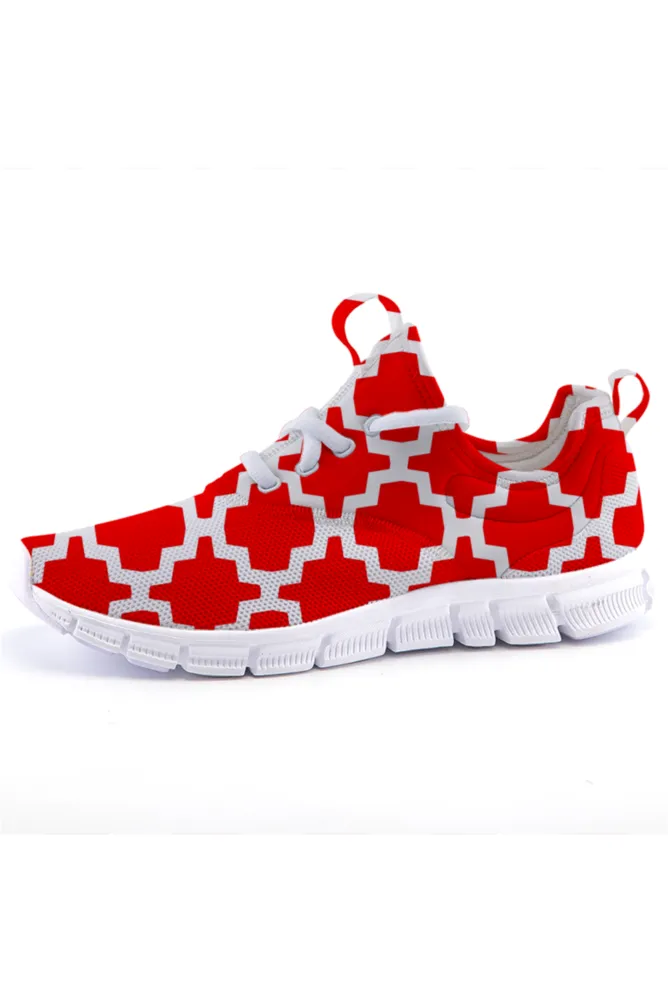 Rosy Geo Tessellations - Lightweight fashion sneakers