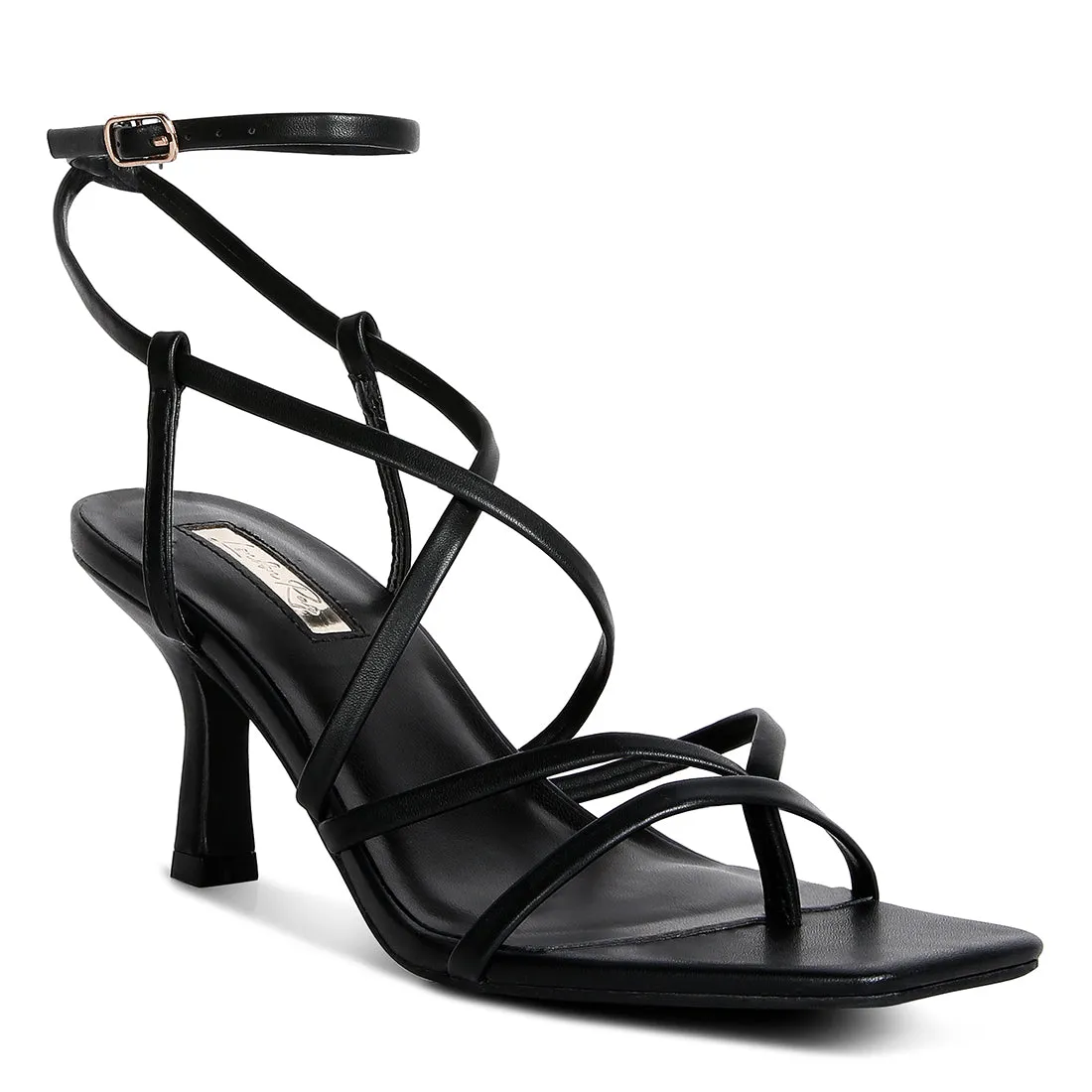 Strappy Mid Heel Sandal