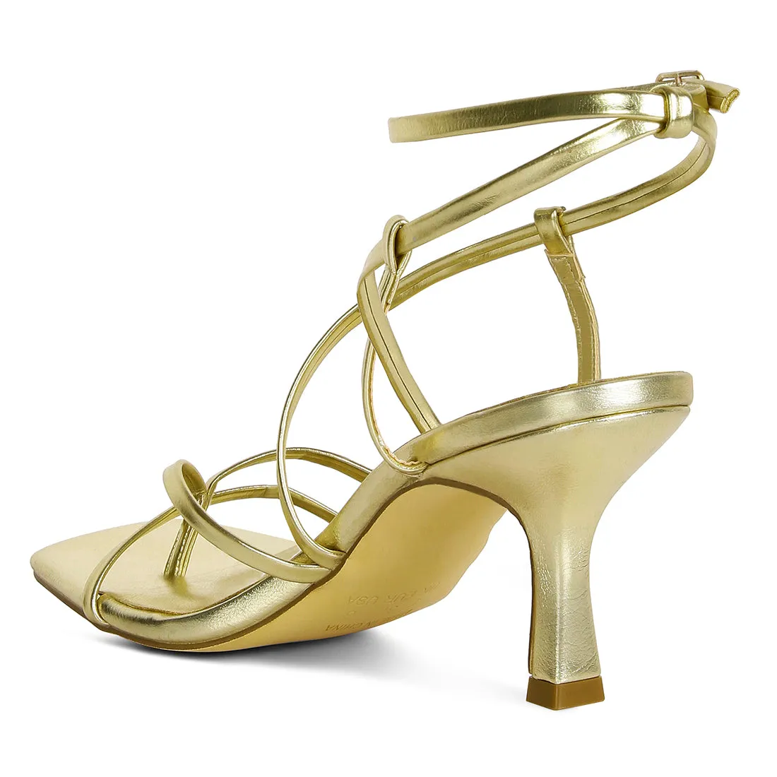 Strappy Mid Heel Sandal