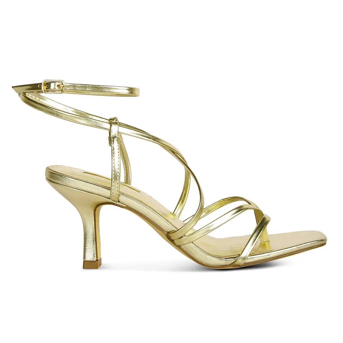 Strappy Mid Heel Sandal