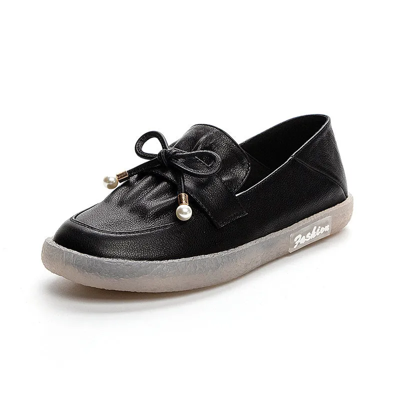 Women Casual Soft Leather Flats Shoes