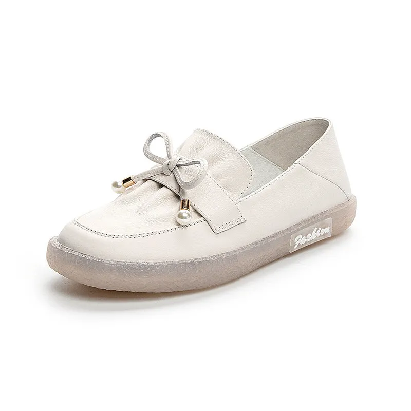 Women Casual Soft Leather Flats Shoes