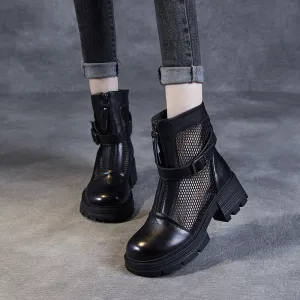 Women Minimalist Summer Hollow Mesh Boots