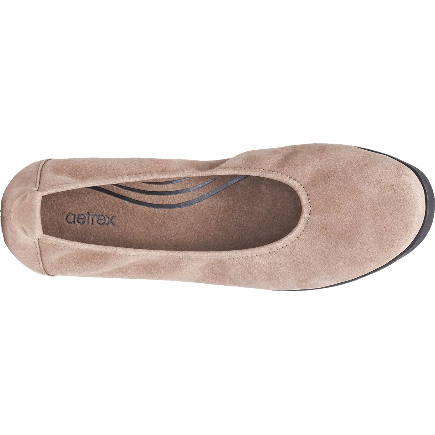 Women's Aetrex Brianna Taupe Suede