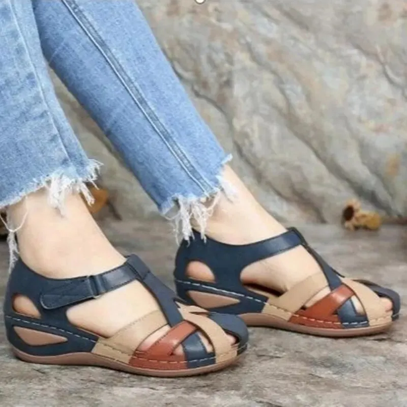 Women's Summer Open Toe Flat Sandals for Women, Non-Slip Lightweight Comfortable Walking Sandals